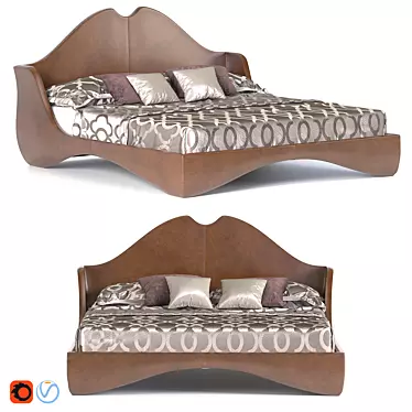 Turri Pegaso Luxury Italian Bed 3D model image 1 