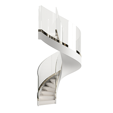 Elegant Spiral Staircase Solution 3D model image 1 