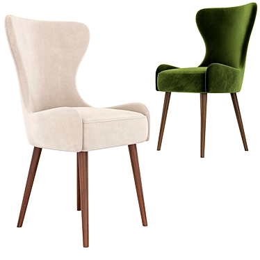 Elegant Neoclassic Chair 3D model image 1 