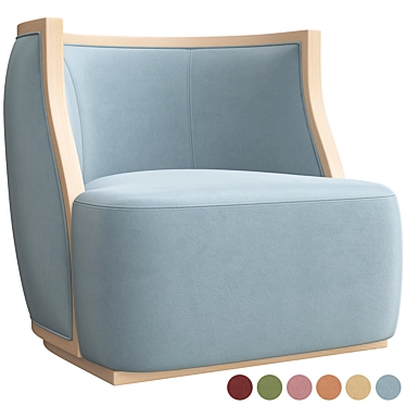 Luxury Modern Armchair: Sleek and Elegant 3D model image 1 