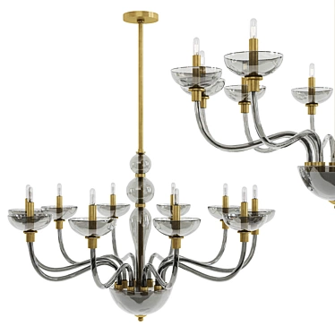 Elegant Gustavo Chandelier 3D model image 1 