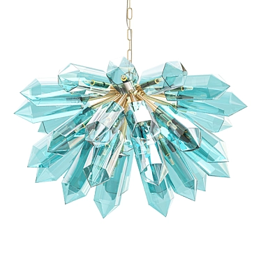 Radiant Crystal Cluster Chandelier 3D model image 1 