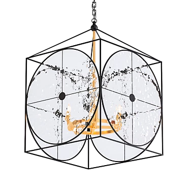 Modern Geometric Chandelier Light 3D model image 1 