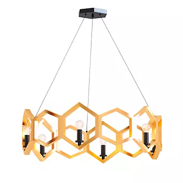 Moxie 6-Light Geometric Chandelier 3D model image 1 