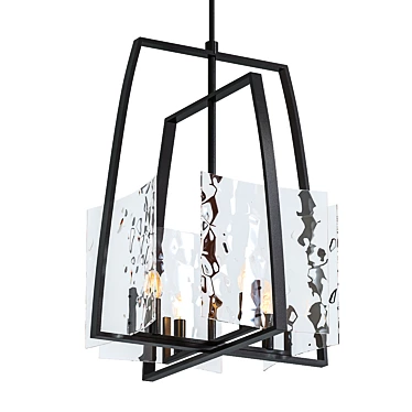 Elegant Arc Lantern Chandelier 3D model image 1 