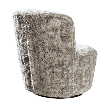 Sophisticated Swivel Chair in Bouclé 3D model image 1 