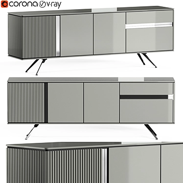 Modern Rustic Beretta Sideboard 3D model image 1 