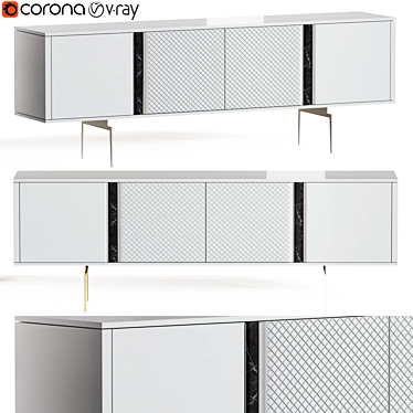 Modern Vesta Sideboard: Stylish Storage Solution 3D model image 1 