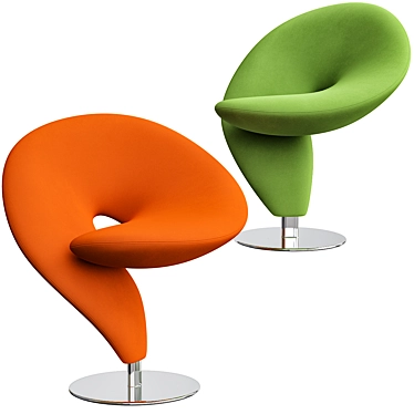 Unique and Stylish Question Mark Lounge Chairs 3D model image 1 