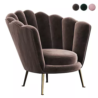 Elegant Perla Armchair 3D model image 1 