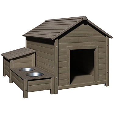 Compact Dog Shelter for Medium-sized Dogs 3D model image 1 