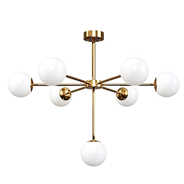 Sleek Modern Ceiling Light 3D model image 1 