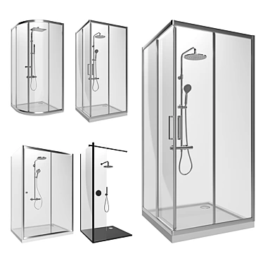 Omnires Shower Enclosures Set 3D model image 1 