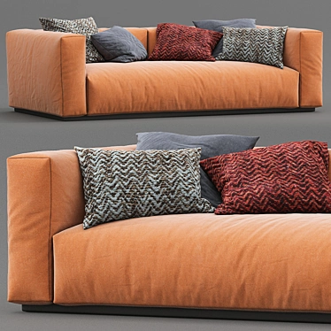 Flexform Lario Sofa: Contemporary Comfort 3D model image 1 