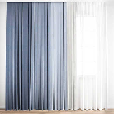 Polygonal Model Curtain Set 3D model image 1 