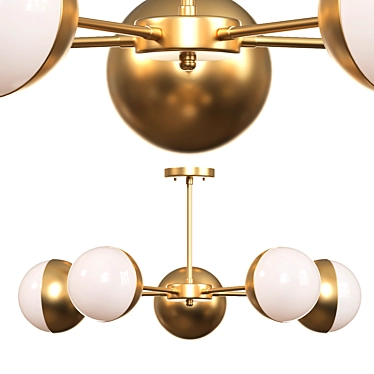 Designer Ball Ceiling Light 3D model image 1 