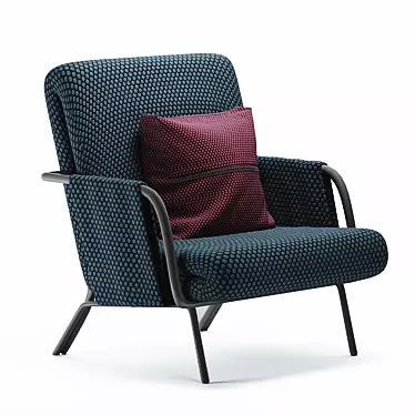 Diplopia 2-Tone Armchair: Contemporary Comfort 3D model image 1 