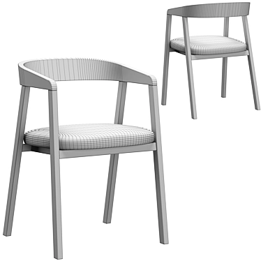 Placido Carver Chair: Sleek and Stylish 3D model image 1 