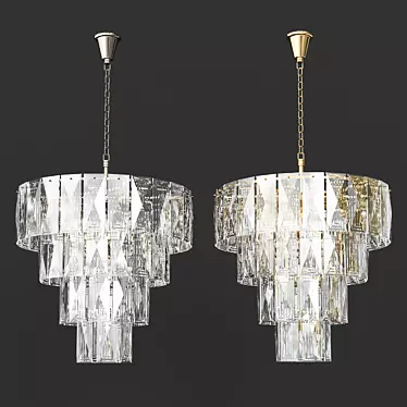 Glamorous Crystal Chandelier: Amazone 3D model image 1 