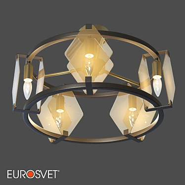 Eurosvet Aragon Wi-Fi Ceiling Chandelier 3D model image 1 