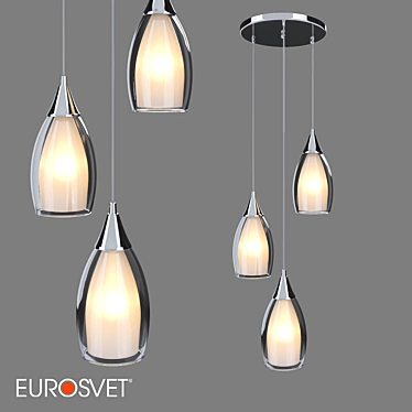 Cosmic Black Pearl Pendant Lamp - Eurosvet 3D model image 1 