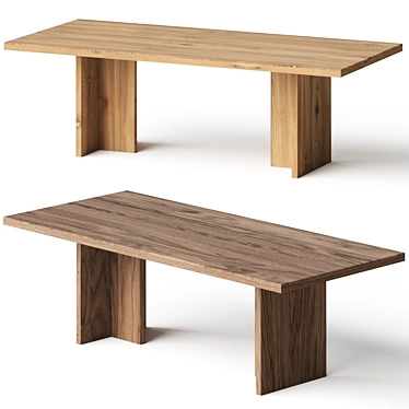 Sophisticated Ashbie Dining Table: Lulu and Georgia 3D model image 1 