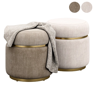 Agra Ottoman: Elegant and Versatile 3D model image 1 