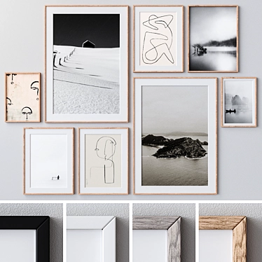 Versatile Photo Frames Set 3D model image 1 