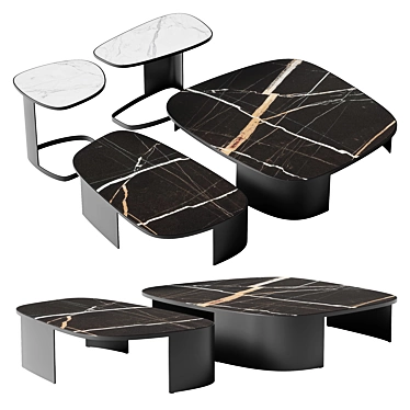 Poliform KOISHI Coffee & Side Tables: Modern Elegance 3D model image 1 
