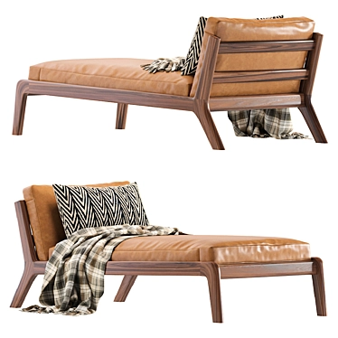Luxury Leather Deckchair: More SOVA 3D model image 1 