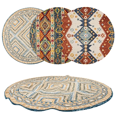 Round Rugs Collection 3D model image 1 