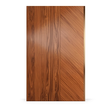 Luxury Walnut Wall Panels 3D model image 1 