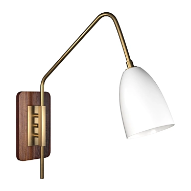 Modern Walnut Wall Sconce by Blueprint Lighting 3D model image 1 