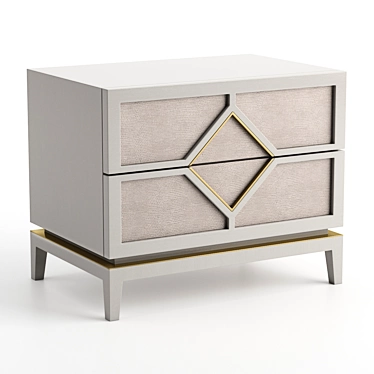 Frato Diamond Bedside Table - Elegant and Luxurious 3D model image 1 