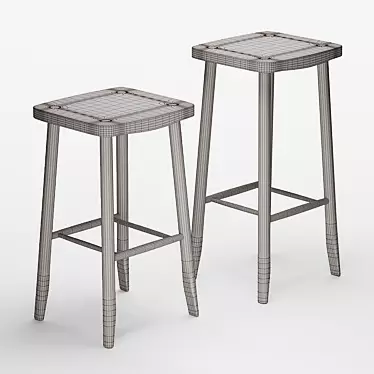 Sleek Stool: Stylish and Modern 3D model image 1 