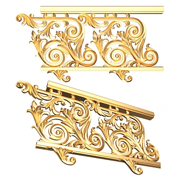 Elegant Iron Railing for Timeless Charm 3D model image 1 