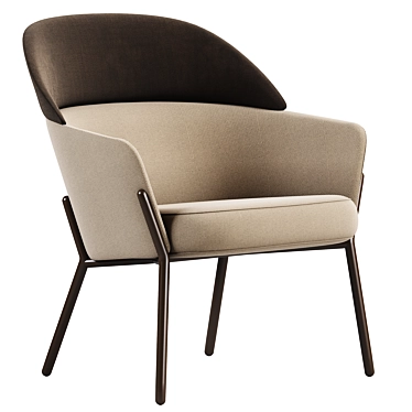 Modern Italian Wam 1570 Armchair 3D model image 1 