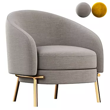 LLOYD Fabric Armchair - Stylish and Comfortable 3D model image 1 