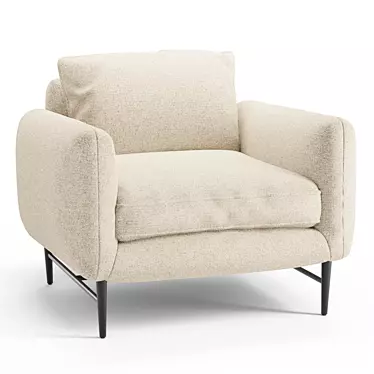 Modern Luxury Carlota Lounge Chair 3D model image 1 