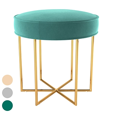 L&E Colin Stool: Chic & Compact Seating 3D model image 1 