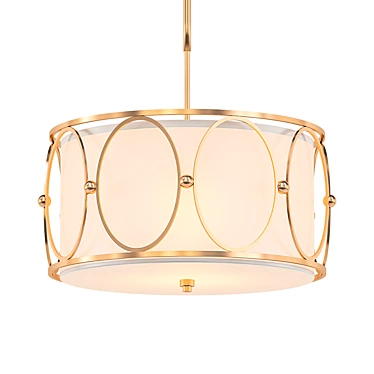 Elegant 3-Light Ovala Pendant 3D model image 1 