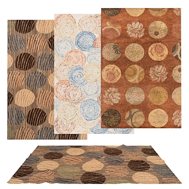 Versatile Rugs Set with Multiple Textures 3D model image 1 