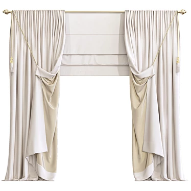 Refined Curtain Design 3D model image 1 