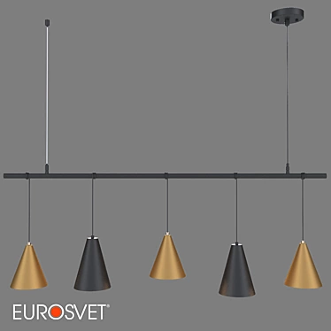 Castle Black/Gold Pendant Eurosvet 50088/5 3D model image 1 