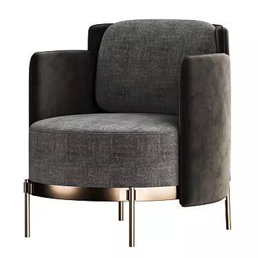 Modern Minotti Tape Armchair: Stylish & Comfortable 3D model image 1 