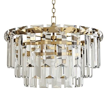 Elegant Arden Brass Chandelier 3D model image 1 