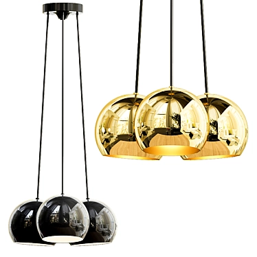 Vintage-inspired Isaac Chandelier 3D model image 1 