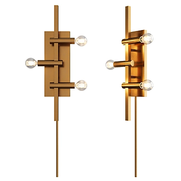 Modern Brass Kinzie Wall Sconce 3D model image 1 