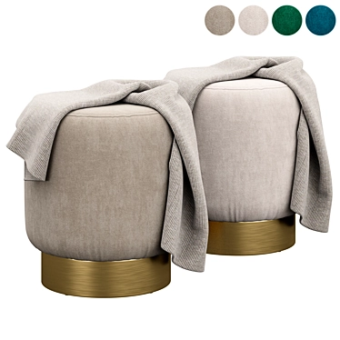 Elegant Ellaline Ottoman: Luxurious and Stylish 3D model image 1 