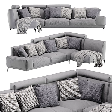 Ditre Italia Blake Lounge Chaise: Elegant Comfort and Style 3D model image 1 